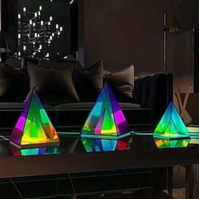 3D Art Cube Acrylic Lamp, Infinity Cube Light, Colorful Rechargeable Modern Night Light for Bedroom Living Room Party Dinner Decoration Creative Lights 110-240V Lightinthebox
