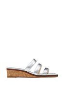 Athenia 35 Metallic Leather Wedge Sandals - thumbnail