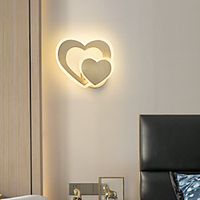 LED Wall Light Bedside Lamp Modern Nordic Gold Heart Design Living Room Bedroom Copper Wall Light 110-120V 220-240V 10 W miniinthebox - thumbnail