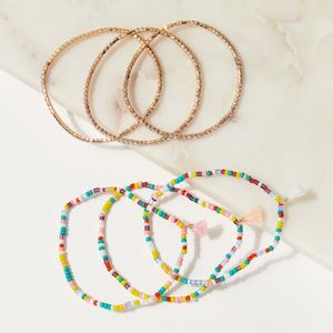 Boho Elastic Bracelets - Set of 6