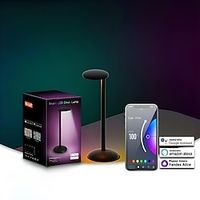 New intelligent WIFI voice controlled night light bedroom sleep light home induction USB socket internet celebrity bedside table light Lightinthebox - thumbnail
