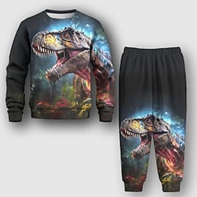Boys 3D Dinosaur Sweatshirt Sweatpants Set Long Sleeve 3D Printing Spring Fall Active Fashion Cool Polyester Kids 3-12 Years Crew Neck Outdoor Street Vacation Regular Fit Lightinthebox Boys 3D Dinosaur Sweatshirt Sweatpants Set Long Sleeve 3D Printing Spring Fall Active Fashion Cool Polyester Kids 3-12 Years Crew Neck Outdoor Street Vacation Regular Fit Lightinthebox
