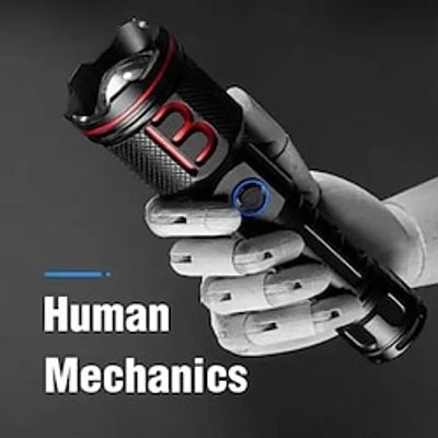 Strong Light USB Rechargeable Zoom Flashlight LED White Laser Long-Range Multifunctional Outdoor Lighting Search Lights (no Battery miniinthebox