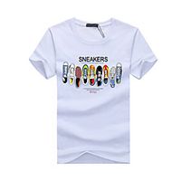 Men's T shirt Shirt Graphic Print Short Sleeve Daily Tops Cotton Basic Round Neck White Red Yellow miniinthebox - thumbnail
