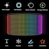 WS2812B RGB 5050SMD Individually Addressable Programmable Digital 64/256 Pixels LED Display Matrix Panel Dream Color Flexible FPCB Full Color K-1000C etc Controllers Image Video Text DC5V miniinthebox WS2812B RGB 5050SMD Individually Addressable Programmable Digital 64/256 Pixels LED Display Matrix Panel Dream Color Flexible FPCB Full Color K-1000C etc Controllers Image Video Text DC5V miniinthebox