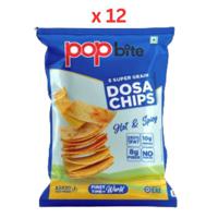 Popbite Dosa Chips Hot & Spicy 75 Gm Pack Of 12