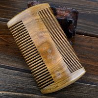 Handmade Sandalwood Anti-Static Comb Beard and Mustache Hair Brush