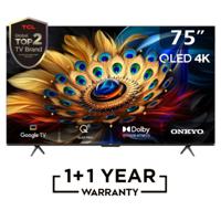 TCL 75-inch C655 QLED PRO TV | AiPQ PRO Processor | T-SCREEN PRO | ONKYO 2.1 CH | 144Hz VRR | Dolby Vision & Atmos | HDR10+ | Eye Care | 32GB Stora...