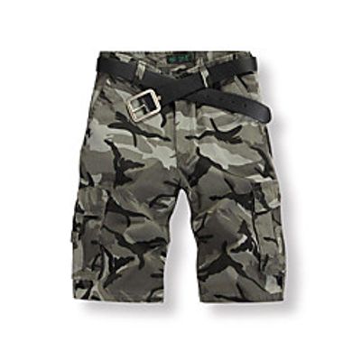 Men's Hiking Shorts Hiking Cargo Shorts Tactical Shorts Ventilation Multi-Pockets Quick Dry Breathable Summer Camo  Camouflage Cotton Bottoms for Hunting Fishing Casual White Army Green Green XS S M Lightinthebox