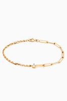 Solitaire Bracelet with Pear Diamond in 18kt Yellow Gold Solitaire Bracelet with Pear Diamond in 18kt Yellow Gold