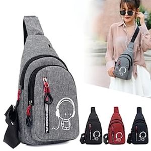 1pc Women Men's Small Nylon Chest Bag, Fanny Pack, Crossbody Bag, Luminous Outdoor Sports Leisure Chest Bag miniinthebox