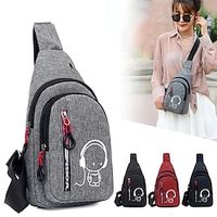 1pc Women  Men's Small Nylon Chest Bag, Fanny Pack, Crossbody Bag, Luminous Outdoor Sports Leisure Chest Bag miniinthebox