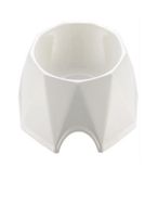 Pets Club Diamond Shape Pets Bowl White For Cat & Dog (M)