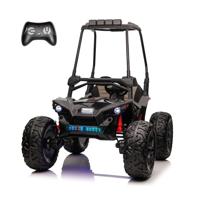 Megastar UTV With Removable Canopy, Remote Control And Colorful Lights 2 Seater 12V - Black