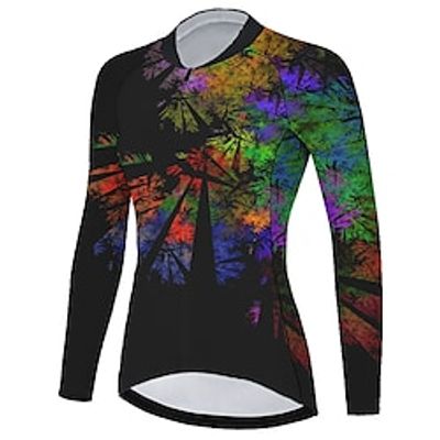 21Grams Women's Cycling Jersey Long Sleeve Bike Top with 3 Rear Pockets Mountain Bike MTB Road Bike Cycling Quick Dry Moisture Wicking Black Sports Clothing Apparel / Stretchy / Athleisure miniinthebox