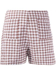 Soulland Ella checked shorts - White