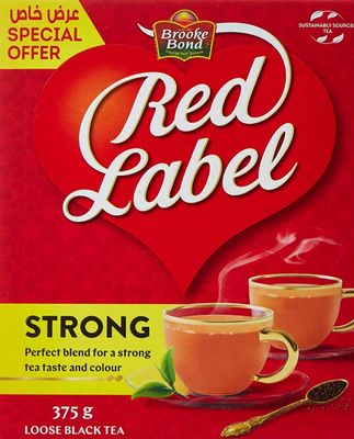 Brooke Bond Red Label Strong Tea 375gm Brooke Bond Red Label Strong Tea 375gm