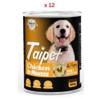 Taipet Canned Wet Food Chicken in Mousse Puppy - 400g Pack Of 12