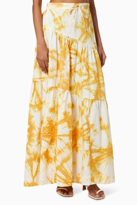 Tie-dyed Maxi Skirt in Cotton Tie-dyed Maxi Skirt in Cotton
