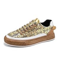 Men's Sneakers Sporty Look Comfort Shoes Skate Shoes Casual Athletic Walking Shoes PU Breathable Black Khaki Pink  White Fall Lightinthebox - thumbnail