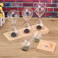 Hand-blown Glass Sand Magnet Magnetic Hourglass Timer Clock Gift Home Decor