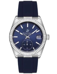Beverly Hills Polo Club Men's VL58 Movement Watch, Analog Display and Silicone Strap - BP3325X.151, Black