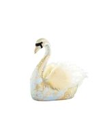 Swift 35cm Fabric Swan Ornament Blue & Gold