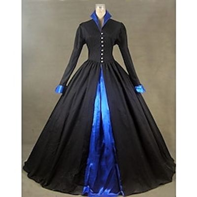 Princess Rococo Victorian Renaissance Ball Gown Vintage Dress Dress Party Costume Masquerade Prom Dress Women's Costume Vintage Cosplay Party  Evening Prom Long Sleeve Floor Length Ball Gown Plus Lightinthebox