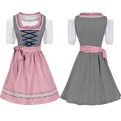 Carnival Oktoberfest Beer Costume Dirndl Trachtenkleider Dirndl Blouse Oktoberfest / Beer Bavarian Traditional Style Traditional Costume Dress Wiesn Women's Traditional Style Cloth Dress Apron Lightinthebox