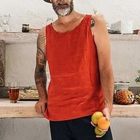 Men's Tank Top Vest Top Undershirt Sleeveless Shirt Plain Crew Neck Street Vacation Sleeveless Clothing Apparel Fashion Designer Basic Lightinthebox