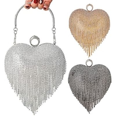 Women's Clutch Evening Bag Wristlet Polyester Party Christmas Holiday Crystals Tassel Lightweight Durable Multi Carry Solid Color Silver Black Gold Lightinthebox Women's Clutch Evening Bag Wristlet Polyester Party Christmas Holiday Crystals Tassel Lightweight Durable Multi Carry Solid Color Silver Black Gold Lightinthebox