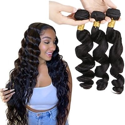 1 Bundle Hair Weaves Indian Hair Loose Wave Human Hair Extensions Remy Human Hair Bundle Hair 10-30 inch Black Party Classic Best Quality Lightinthebox 1 Bundle Hair Weaves Indian Hair Loose Wave Human Hair Extensions Remy Human Hair Bundle Hair 10-30 inch Black Party Classic Best Quality Lightinthebox