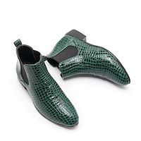 Men's Boots Chelsea Boots Dress Shoes Plus Size Casual British Christmas Xmas Daily PU Comfortable Slip Resistant Booties  Ankle Boots Slip-on Black Red Green Fall Winter Lightinthebox - thumbnail