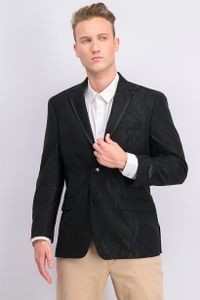 Mens Classic-Fit Tuxedo Suit Jacket  Black
