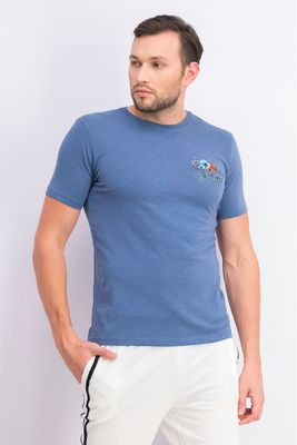 Mens Short Sleeve Tee Blue Mens Short Sleeve Tee Blue