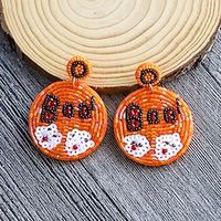 Women's Drop Earrings Fine Jewelry Classic Letter Statement Stylish Earrings Jewelry Orange For Halloween 1 Pair Lightinthebox - thumbnail