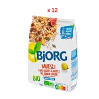 Bjorg Organic Muesli With No Added Sugar 12X375G