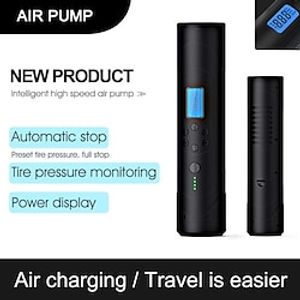 New Style 12V 150PSI Air Compressor Electric Air Pump with Tire Pressure LCD Display Wireless Portable Tire Inflator for Car Bicycles Lightinthebox