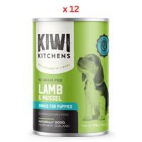 Kiwi Kitchens Grass Fed Lamb & Mussel Dinner Canned Wet Puppy Food 375G (Pack Of 12)