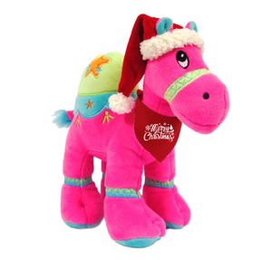 Cuddly Dark Pink Christmas camel 18cm STC19XB