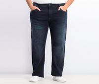 Mens Matt Relaxed Straight Leg Jeans  Black - thumbnail