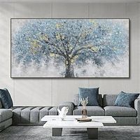 Mintura Handmade Abstract Tree Landscape Oil Paintings On Canvas Wall Art Decoration Modern Picture For Home Decor Rolled Frameless Unstretched Painting miniinthebox - thumbnail