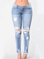 Fashion casual ripped jeans - thumbnail