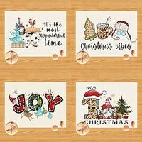 Winter Christmas Meal Mat Nordic Style Household Cup Mat Insulated Bowl and Plate Mat Hollowed out Western Meal Mat Cross Border Table Mat miniinthebox - thumbnail