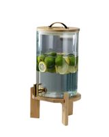 Honeybee 8 Liter Glass Beverage Dispenser with Bamboo Lid Honeybee 8 Liter Glass Beverage Dispenser with Bamboo Lid