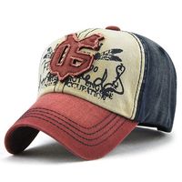 Cotton Embroidery Patchwork Baseball Cap