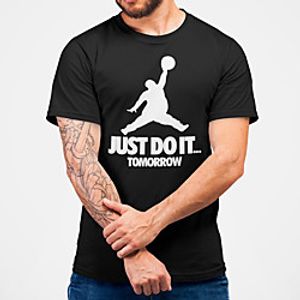 Men's Unisex Tee T shirt Hot Stamping Graphic Prints Shadow Letter Plus Size Print Short Sleeve Casual Tops Cotton Basic Fashion Designer Big and Tall Black miniinthebox