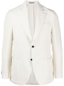 Lardini single-breasted pin detail blazer - NEUTRALS