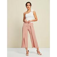 Modal One Shoulder Sleeveless Tank Casual Elegant Ankle Length Pants Two Piece Set