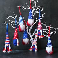 8pcs American Independence Day Doll Ornaments: Set of 8 Rudolph Five-Pointed Star Faceless Dwarf Old Man Decorations For Memorial Day/The Fourth of July Lightinthebox